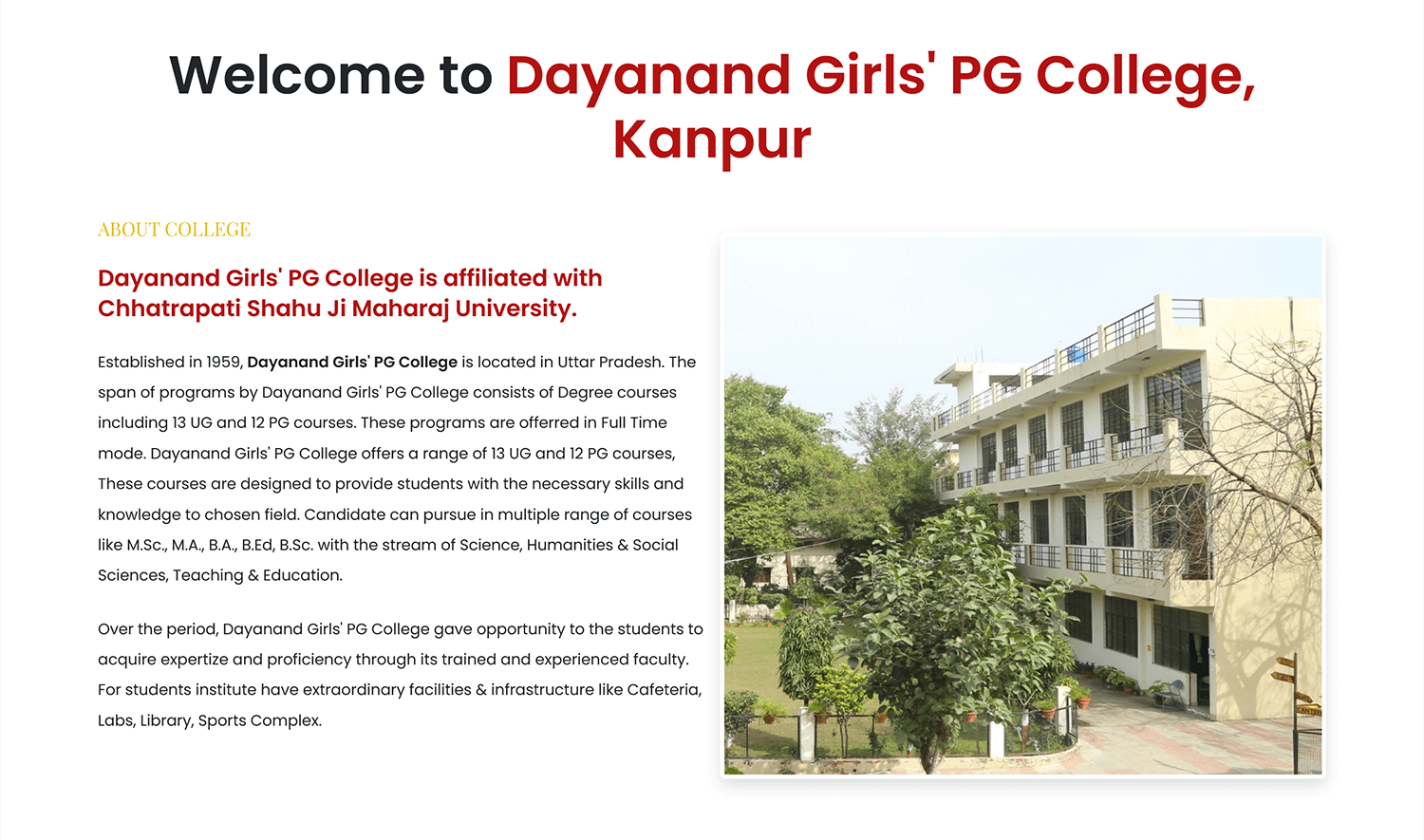 dayanandgirlspgcollege.ac.in